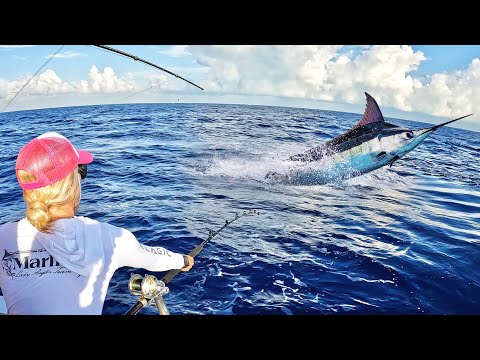 Catching a WINNING 7500 Dollar Fish The Blue Marlin Belize