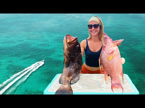 BAHAMAS Spearfishing Reefs Wrecks in CLEAR WATER Hogfish