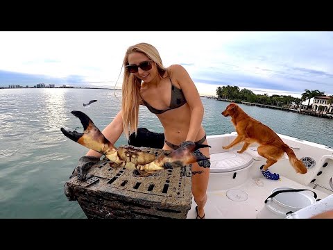 STONE CRABBING Almost got PINCHED