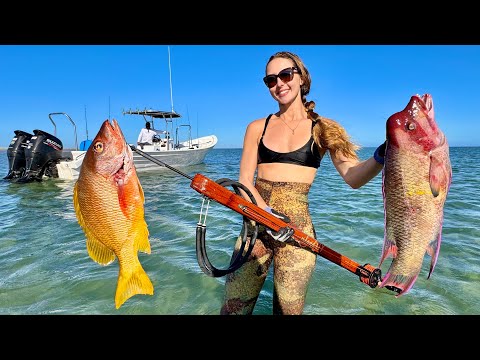 Girls Spearfishing Swimming with False Killer Whales Mexico