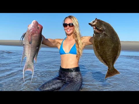 Spearfishing My First HALIBUT In Baja California