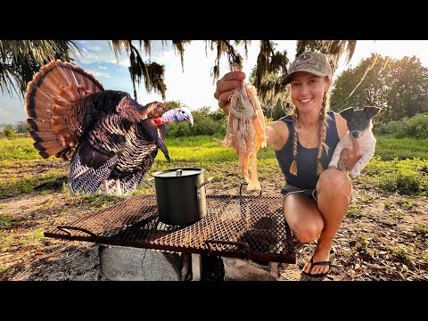 Shrimping with Hand Nets Catch Cook Turkey Hunting Public