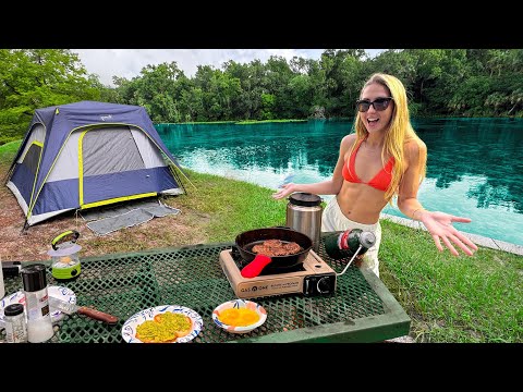 Camping Snorkeling Cooking ASMR Alexander Springs Florida