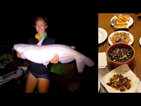 GIANT BLUE CATFISH Catch Cook In Texas