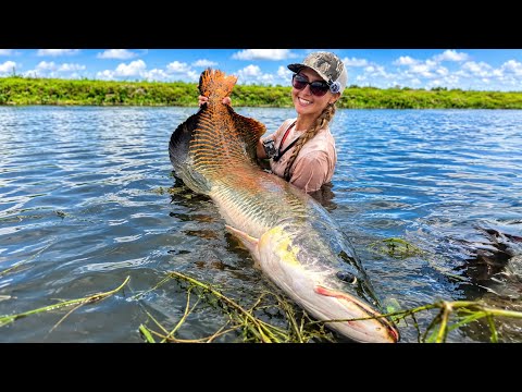 Catching a GIANT Arapaima in Florida Worlds Largest