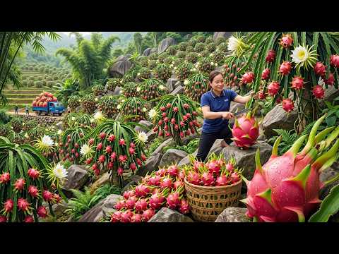 Harvesting 500 Kg of Fresh Dragon Fruits and Selling Them
