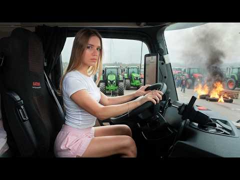 A Day in My Truck Solo Female Trucker Caught in Farmers
