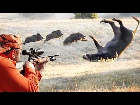 BEST WILD BOAR HUNTING Watch the bullet go combat hunt with