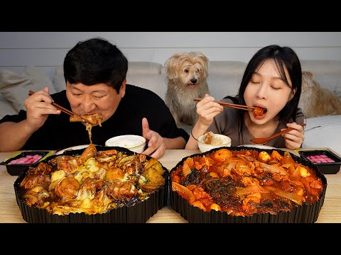 두찜 근본의 까만 찜닭 vs 매콤한 빨간 찜닭 Black Jjimdak VS Red Jjimdak 요리