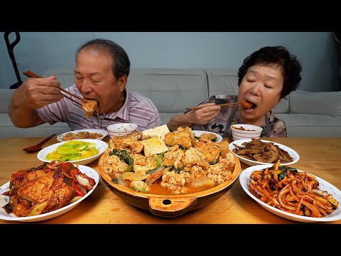 곤이 가득 넣은 얼큰한 동태탕과 아삭아삭 도라지무침 두부조림까지 집밥 한 상 Pollack soup