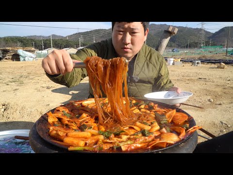 떡볶이는 이제 뚝딱 당면 가득 당면떡볶이 Tteokbokki with glass noodles 요리 먹방