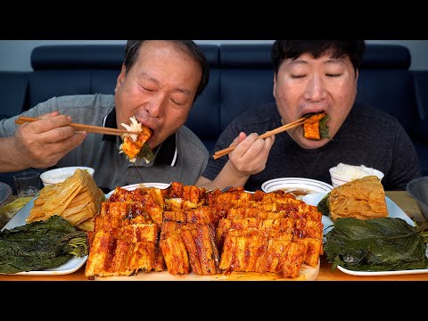 숯불에 직접 구운 양념 장어 구이 Charcoal broiled seasoned eel 요리 먹방