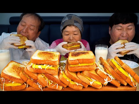 집에서 직접 만들어 먹는 이삭토스트 햄치즈 토스트 Homemade Ham Cheese Toast 요리 먹방