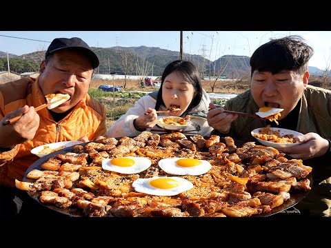 겉바속촉 두툼한 솥뚜껑삼겹살에 김치볶음밥까지 Samgyeopsal Kimchi Fried Rice 요리