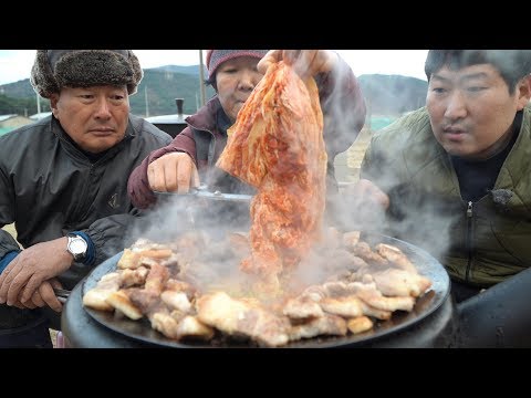 귀국 후 가장 먹고 싶던 것은 삼겹살 김치 Samgyeopsal Kimchi 요리 먹방 Mukbang
