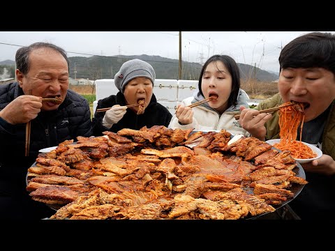 돼지갈비를 맛있게 먹는 3가지 방법 울산 맛집 대왕암 등대갈비 먹방 Marinated Pork Ribs