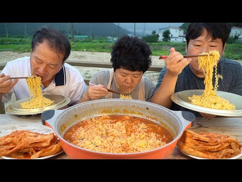 시원한 국물맛 해물 짬뽕 라면 Spicy seafood instant Noodles 요리 먹방