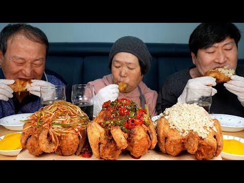 마늘통닭에 파닭 고추통닭까지 인기치킨 3종류를 한번에 3 flavors of chicken 요리 먹방