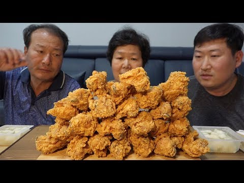 BHC 후라이드 닭다리 치킨 Fried chicken drumsticks 먹방 Mukbang eating