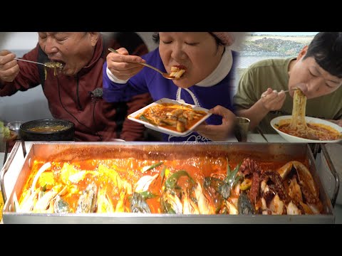 광고 해물 통갈치 조림과 제주향토음식 몸국과 고기국수 까지 제주 음식투어 먹방 Food tour in