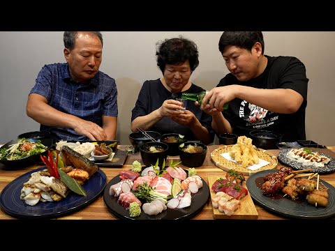 어머니 생신을 맞아 참치회와 초밥 먹방 Sliced Raw Tuna for my mother s