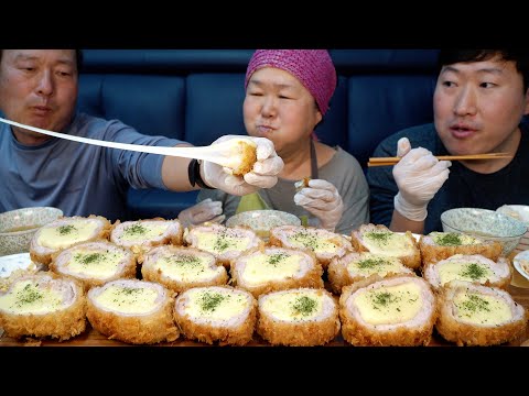 쭉쭉 늘어나는 치즈 가 득 수제 치즈 돈까스 Handmade Cheese Pork Cutlet 요리 먹방