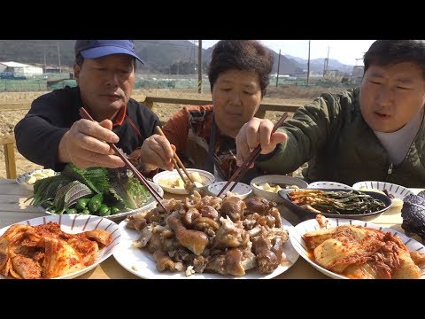 쫄깃한 식감의 족발 Jokbal Pigs Feet 요리 먹방 Mukbang eating show