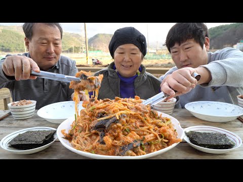 미더덕과 콩나물 듬뿍 넣은 푸짐한 아귀찜 Steamed monkfish 요리 먹방 Mukbang