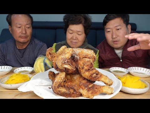 가마솥에 직접 튀긴 옛날 통닭 Traditional fried chicken 요리 먹방 Mukbang