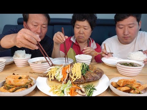 정성 가득 도미튀김 Deep fried Sea Bream 요리 먹방 Mukbang eating show