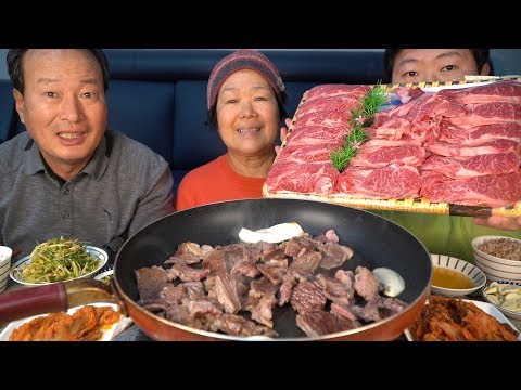 입에서 살살 녹는 한우 꽃등심 먹방 Hanwoo Korean beef Rib eye 요리 먹방