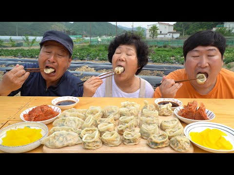 꿩고기로 직접 빚은 꿩만두 Pheasant Dumplings 요리 먹방 Mukbang eating show