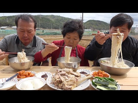 삼계탕 아니고 닭국수 Noodles with chicken 요리 먹방 Mukbang eating show