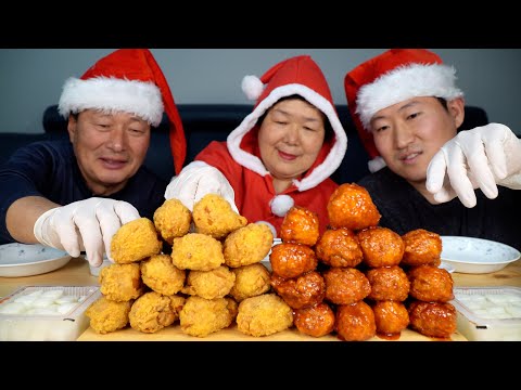 크리스마스 맞이 추억의 치킨 닭다리 먹방 Korean Style seasoned Fried chicken