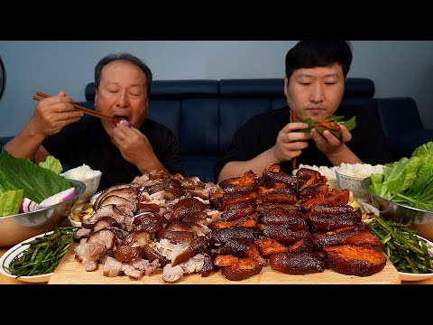 쫄깃쫄깃한 가마솥 족발과 매콤하고 불향 가득한 숯불 직화 불족발 Spicy Jokbal Pig s feet