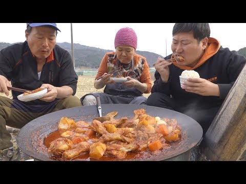닭다리로 만든 닭볶음탕 Braised Spicy Chicken 요리 먹방 Mukbang eating show