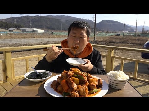 가마솥에 해먹는 닭볶음탕 Braised Spicy Chicken 요리 먹방 Mukbang eating