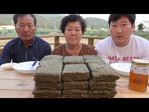 직접 딴 깻잎으로 만든 깻잎떡 Rice cake made with perila leaves 요리 먹방