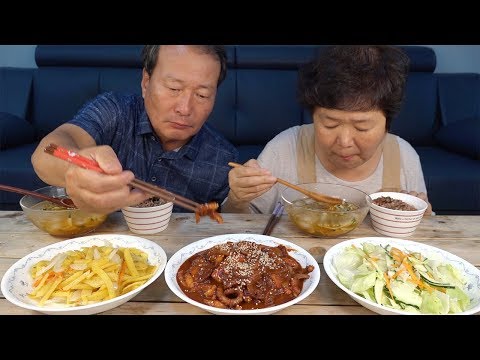 매콤한 낙지볶음과 시원한 오이냉국 감자볶음까지 요리 먹방 Mukbang eating show