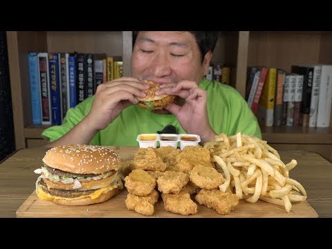 맥도날드 빅맥 상하이 버거 세트 McDonald s Bigmac 요리 먹방 Mukbang eating