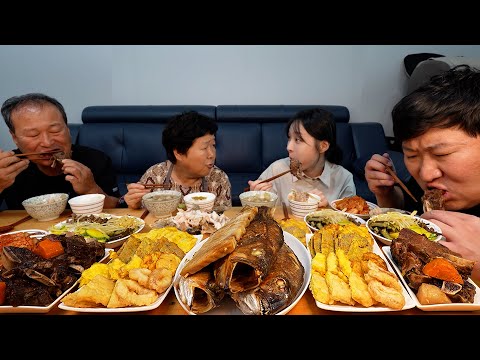 소갈비찜에 각종 전 온 가족이 함께 즐겁게 만든 추석 명절 음식 Chuseok holiday food 요리