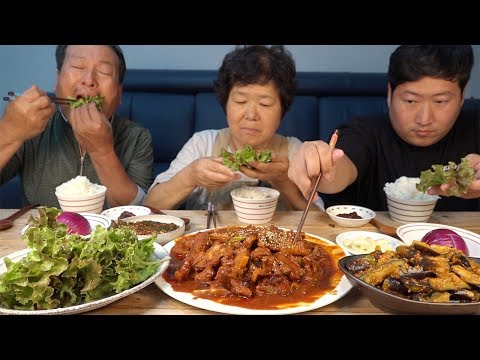 집밥 반찬들 제육볶음 가지무침 Stir fried Pork Seasoned eggplant 요리 먹방
