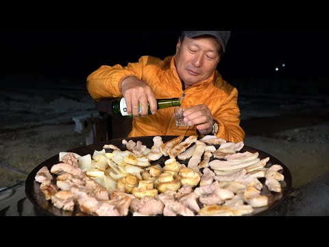 항정살과 가브리살 목살에 소주 한 잔 Pork jowl meat Cheek Meat Collar butt