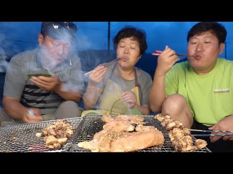 쉬운 양념으로 꿀맛내는 닭 숯불구이 Charcoal grilled chicken 요리 먹방 Mukbang