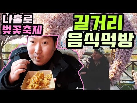 나홀로 벚꽃축제 길거리 음식 먹방 18 4 7 Mukbang eating show
