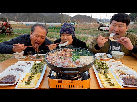 알스지탕을 집에서 곰탕 육수로 깊은 맛 낸 알스지탕에 빠삭육전과 청양다대기까지 한 상 Beef tendon