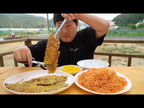 육전과 비빔면의 맛있는 조합 Yukjeon beef pancake Bibim noodles 요리 먹방