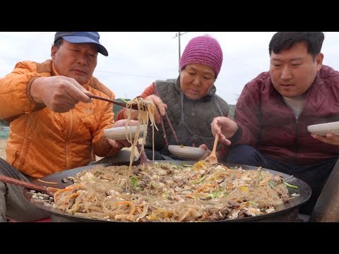 잡채 양념에 밥까지 볶아 넣은 잡채밥 Japchae bap 요리 먹방 Mukbang eating show
