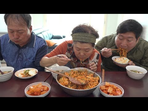 각종 나물 수제 고추장으로 만든 비빔밥 Bibimbap요리 먹방 Mukbang eating show