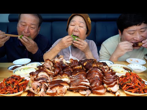 가마솥족발 2주만에 복귀하신 아버지와 콜라겐 가득 와구와구 족발 먹방 Jokbal Pig s feet 요리